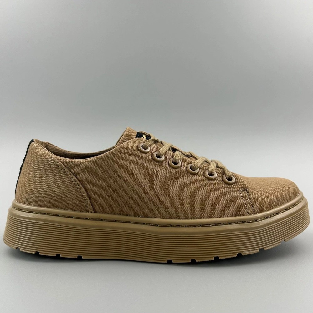 Dr. Martens Dante Canvas Sneakers Tan Brown Low Top Shoes Mens 9 / Womens 10 New